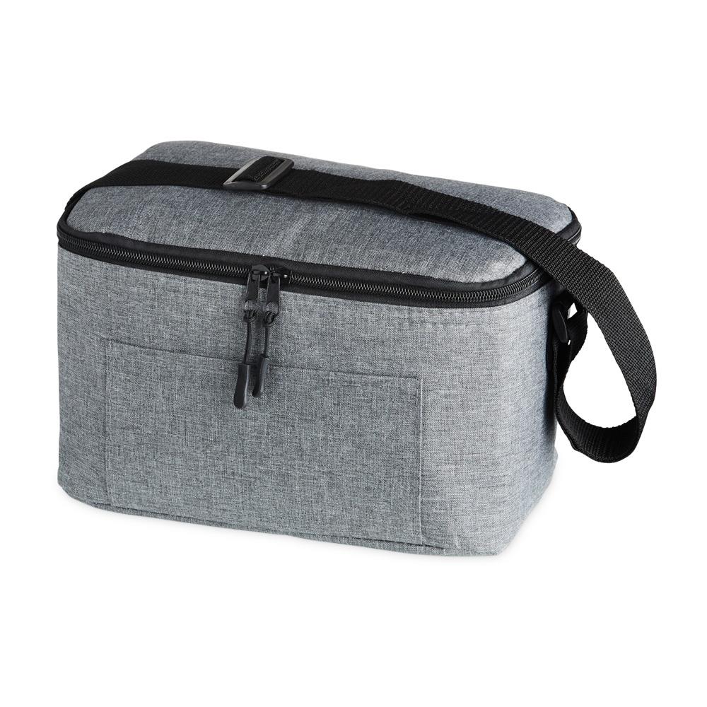 Bolsa térmica com Capacidade de 6 litros 2798 | Contém bolso frontal com zíper, bolsos laterais telados.