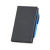 Bloco de Anotações com Caneta 18739 | caneta plástica touchscreen com carga esferográfica azul 1.0mm e acionamento por rotação.