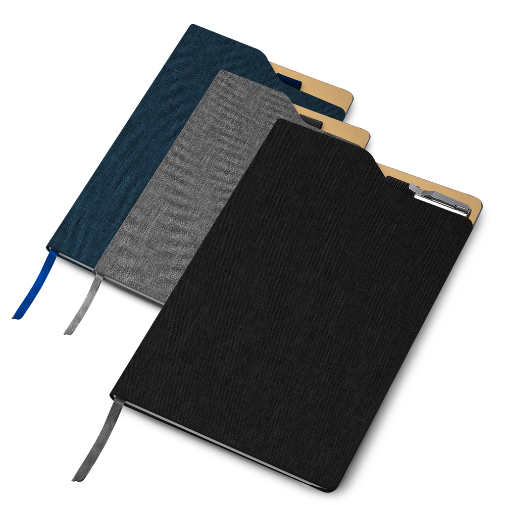 Caderno de Anotações com Pauta CAD 170 | miolo com 80 folhas pautadas na cor bege.
